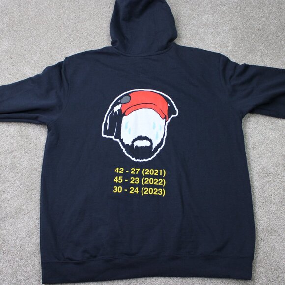 Carhartt Barstool Michigan Ohio State Hoodie Mens XL Blue Men vs Boys Sweatshirt - Picture 11 of 15